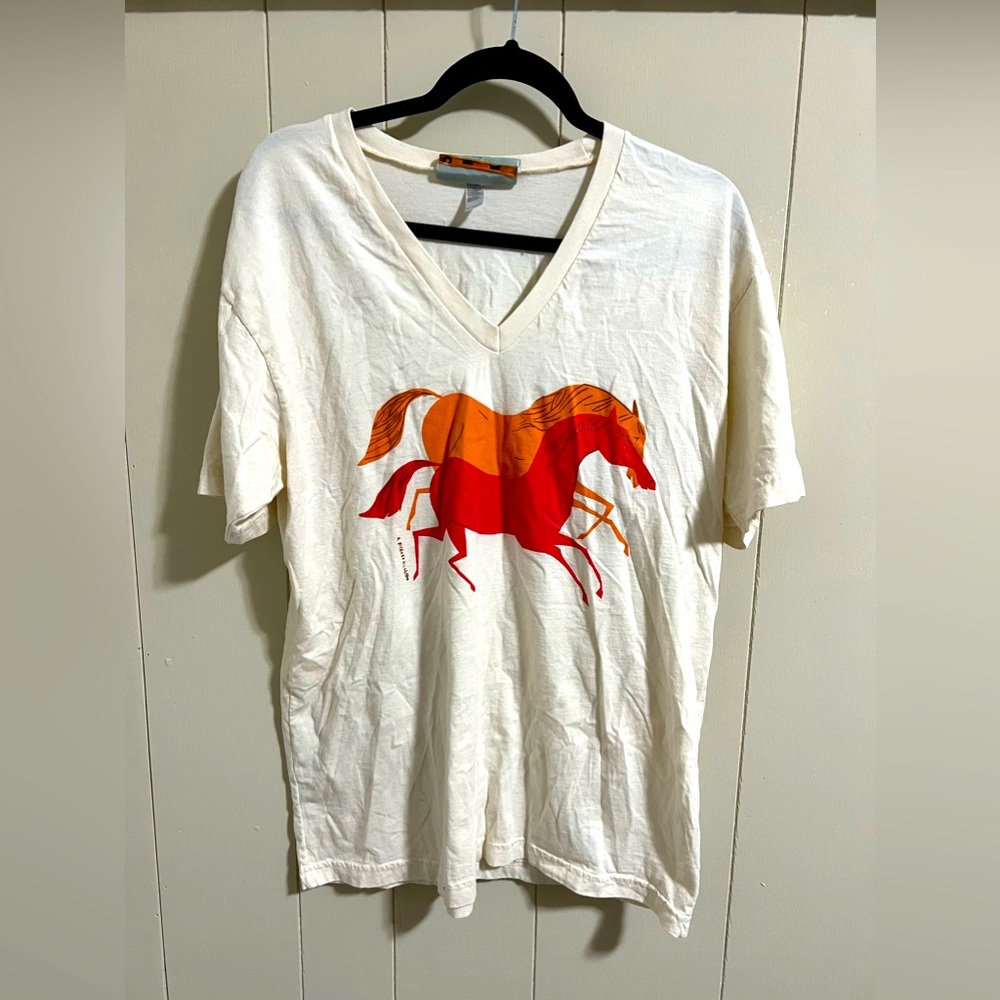 Just one frickin day designer limited edition horse shirt 85/100 size large